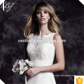 Bare Back Lace Andar Comprimento Custom Make Long Formal Bridal Wedding Dress